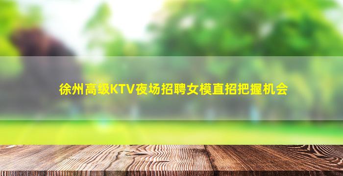 徐州高级KTV夜场招聘女模直招把握机会